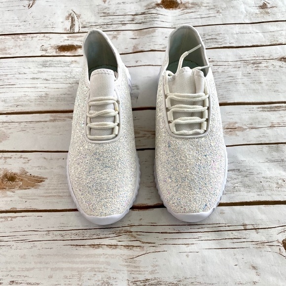 Miss Lola Iridescent Glitter Fashion Sneakers - Picture 1 of 7